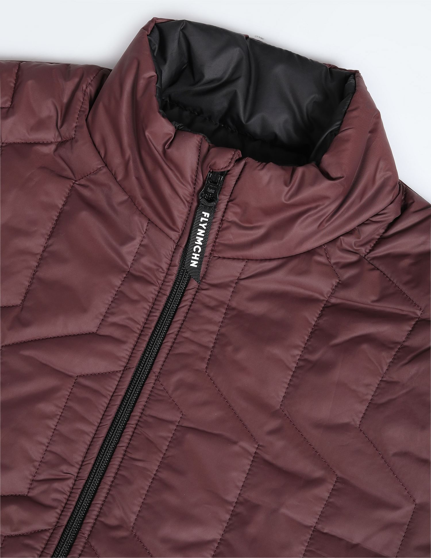Flying Machine Reversible Solid Quilted Jacket