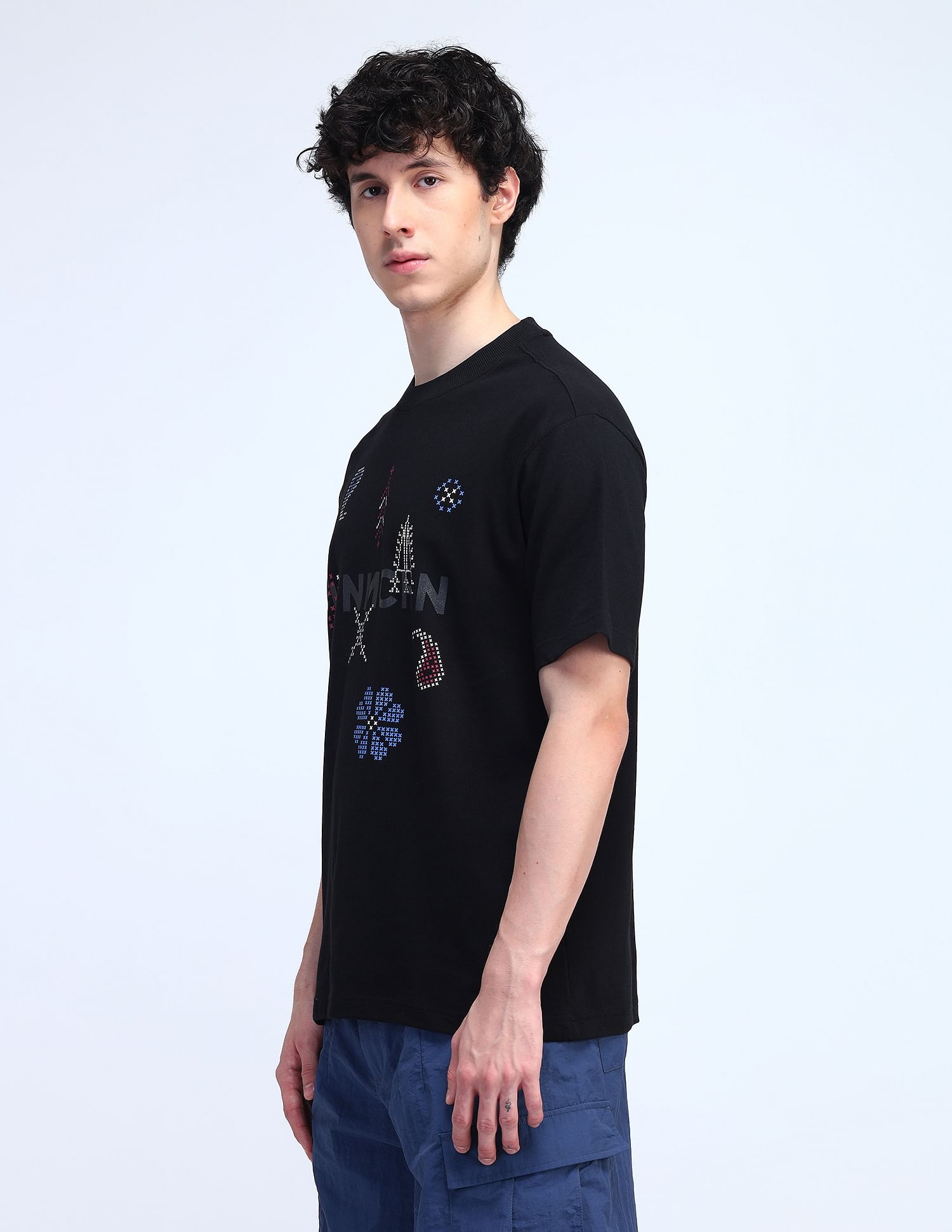 Flying Machine Graphic Printed Cotton Polo Shirts