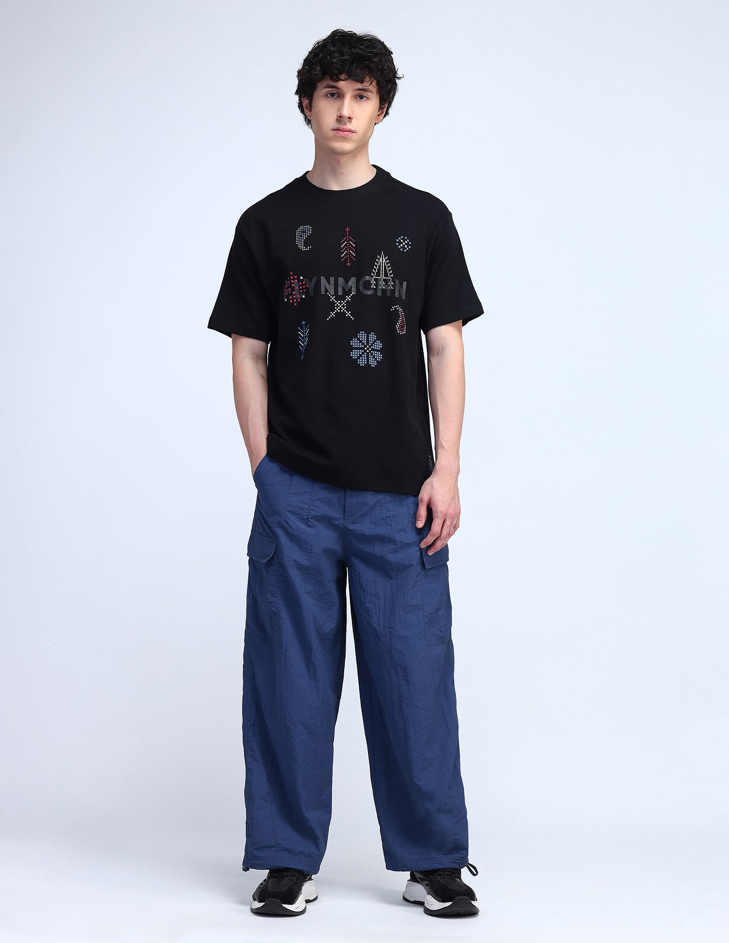 Flying Machine Graphic Printed Cotton Polo Shirts