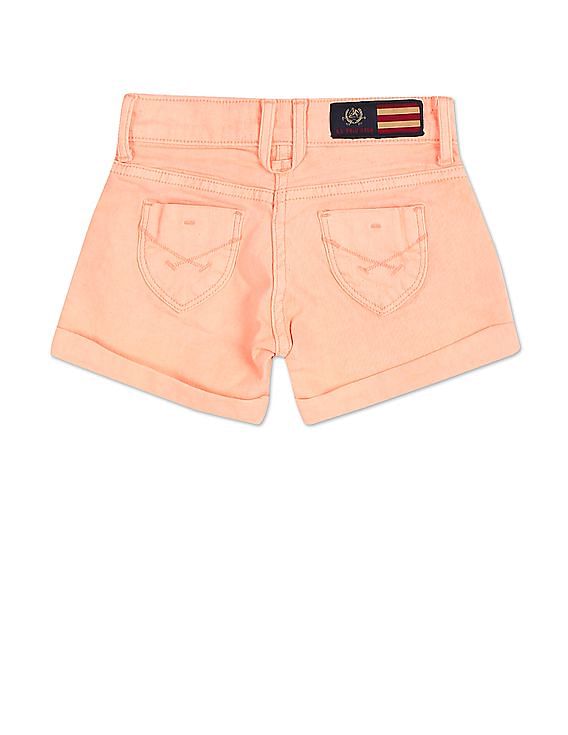 U.S. Polo Assn. Kids Mid Rise Solid Shorts