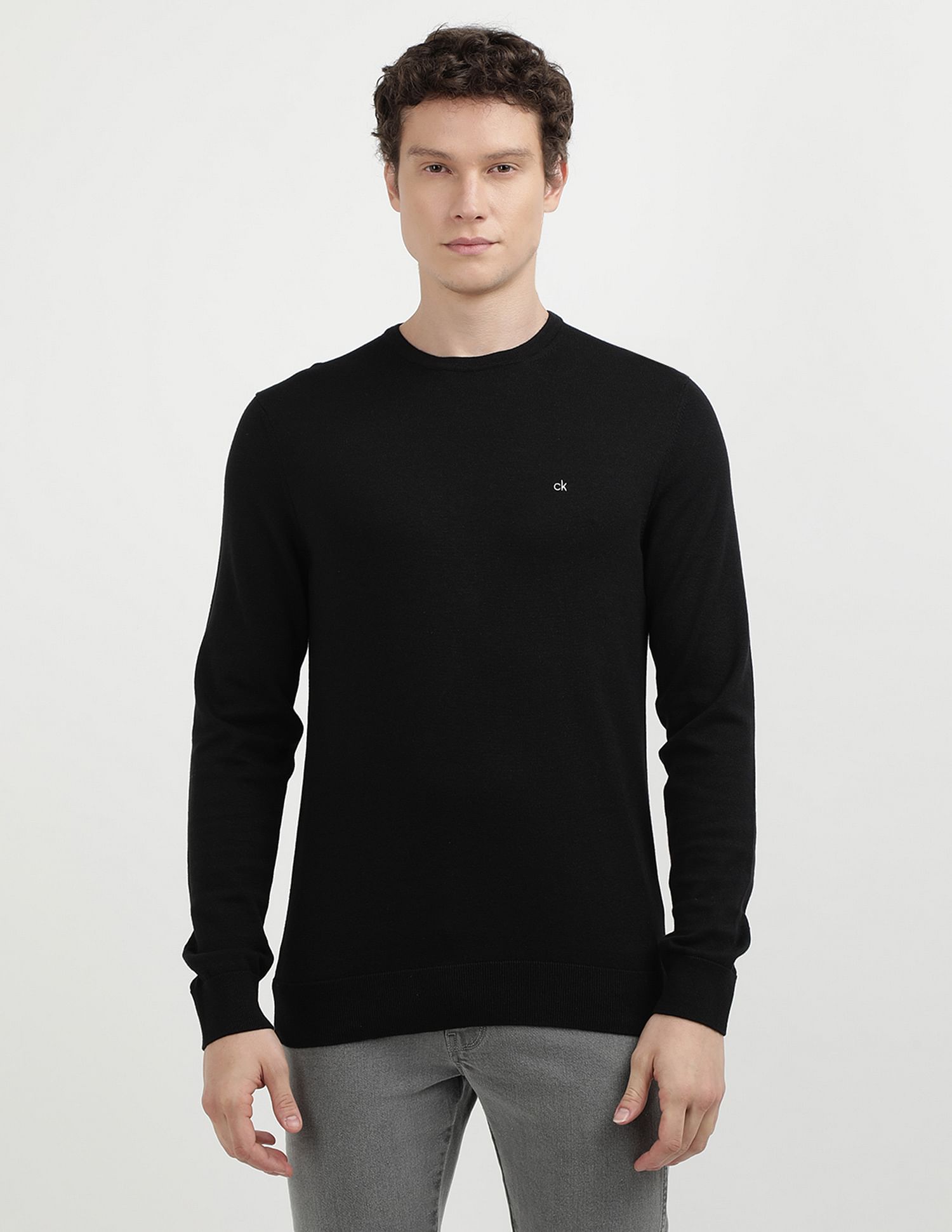 Calvin Klein Jeans Cotton Silk Blend Sweater