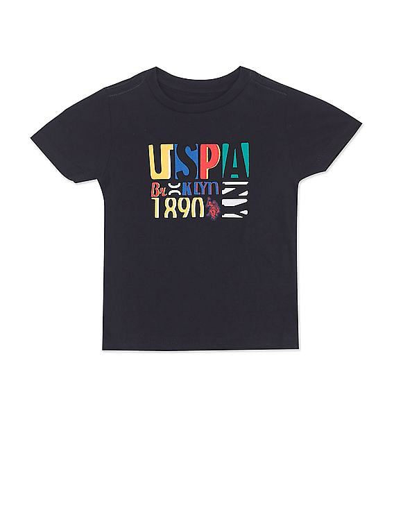 U.S. Polo Assn. Kids Pure Cotton Brand Print T-Shirt