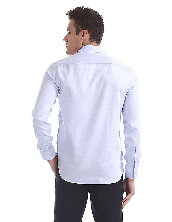 USPA Tailored Regular Fit Patterned Paisley Shirt