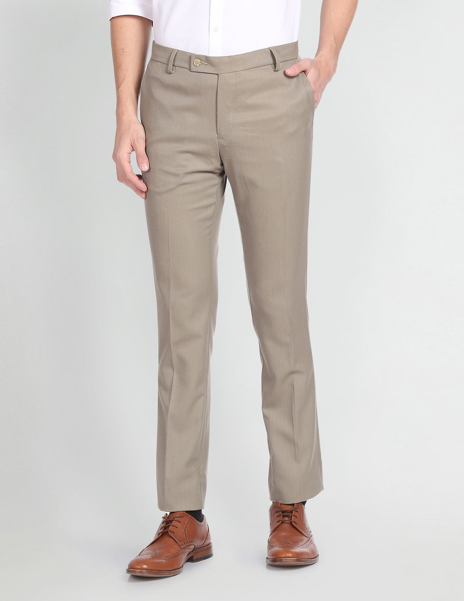Arrow Dobby Recycled Smart Flex Formal Trousers