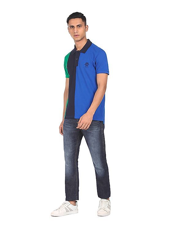 U.S. Polo Assn. Cotton Colour Block Polo Shirt