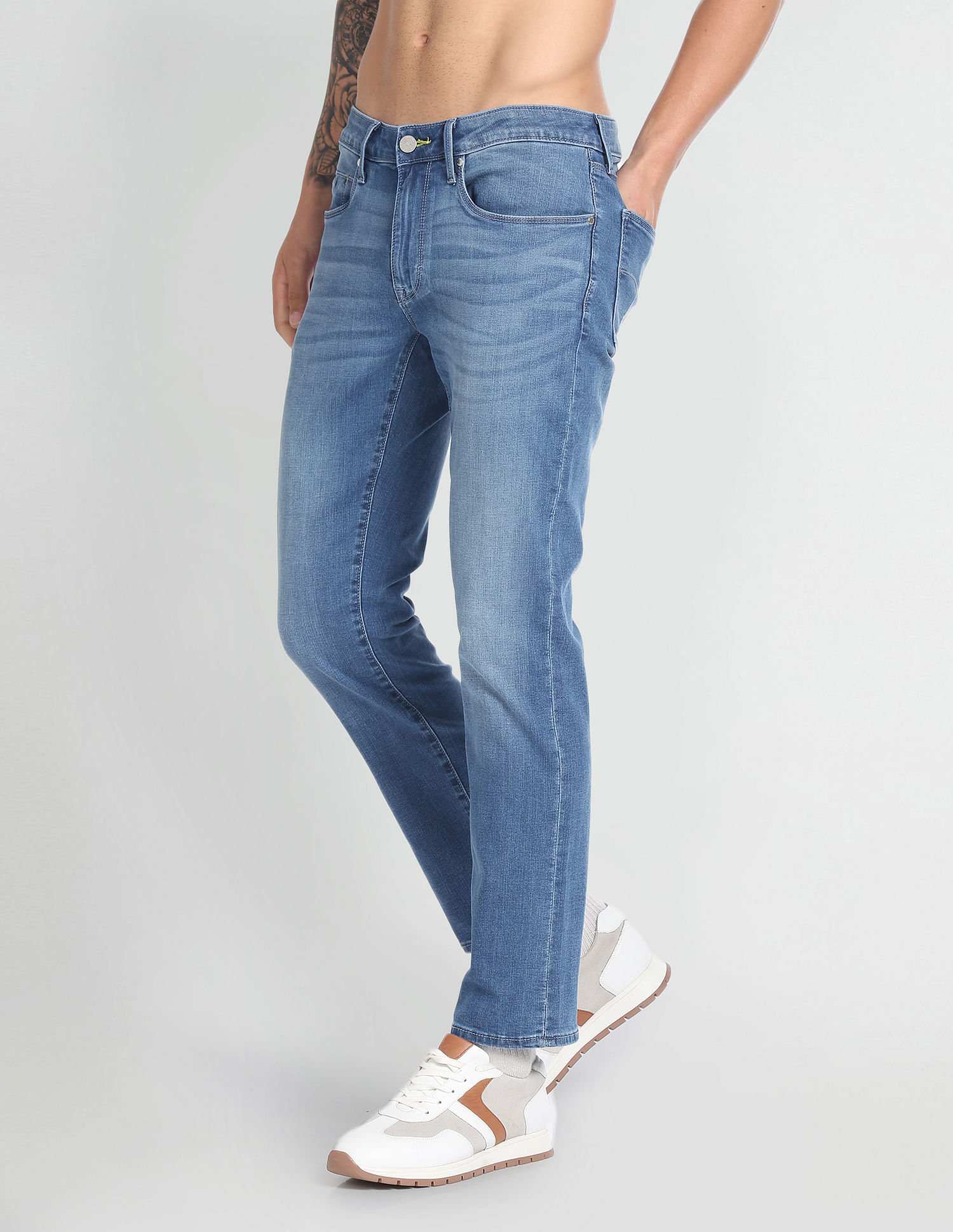 Flying Machine Slash Slim Tapered Fit F-Lite Jeans