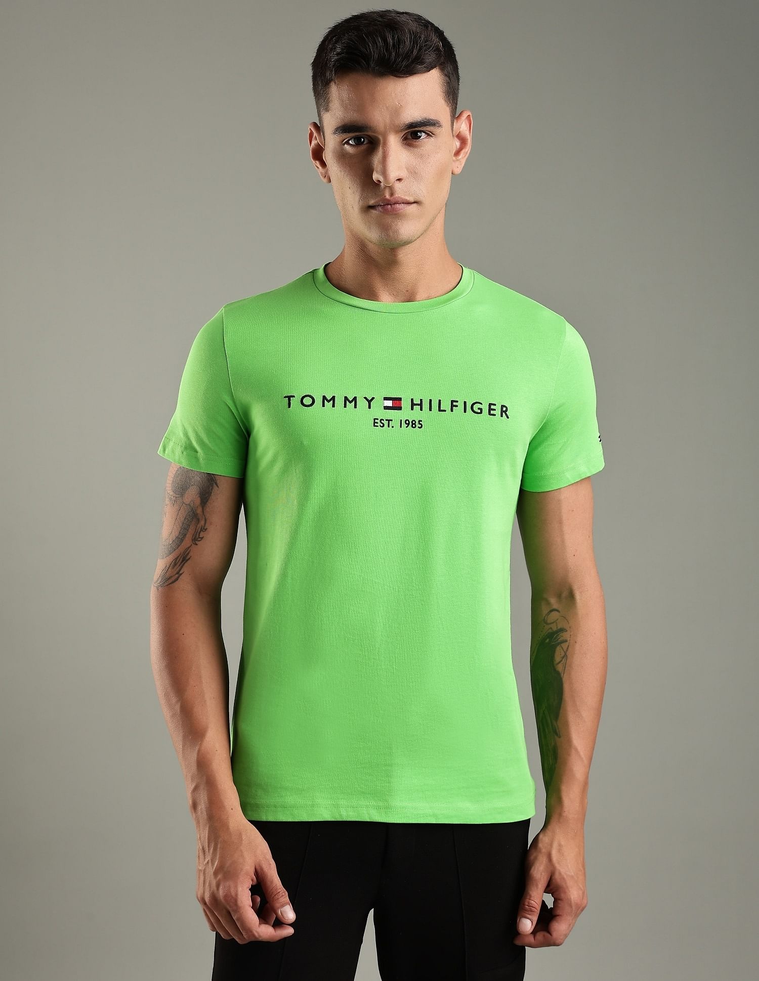 Tommy Hilfiger Embroidered Logo Regular-Fit Cotton T-Shirt