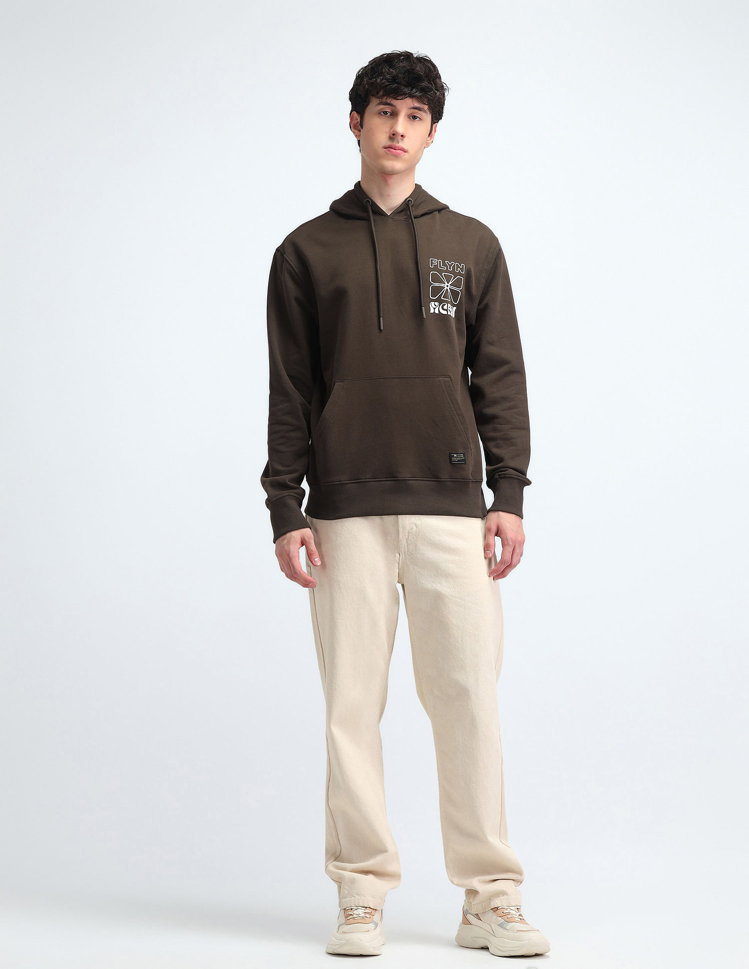 Flying Machine Brand Printed Relaxed Fit Sweatshirt