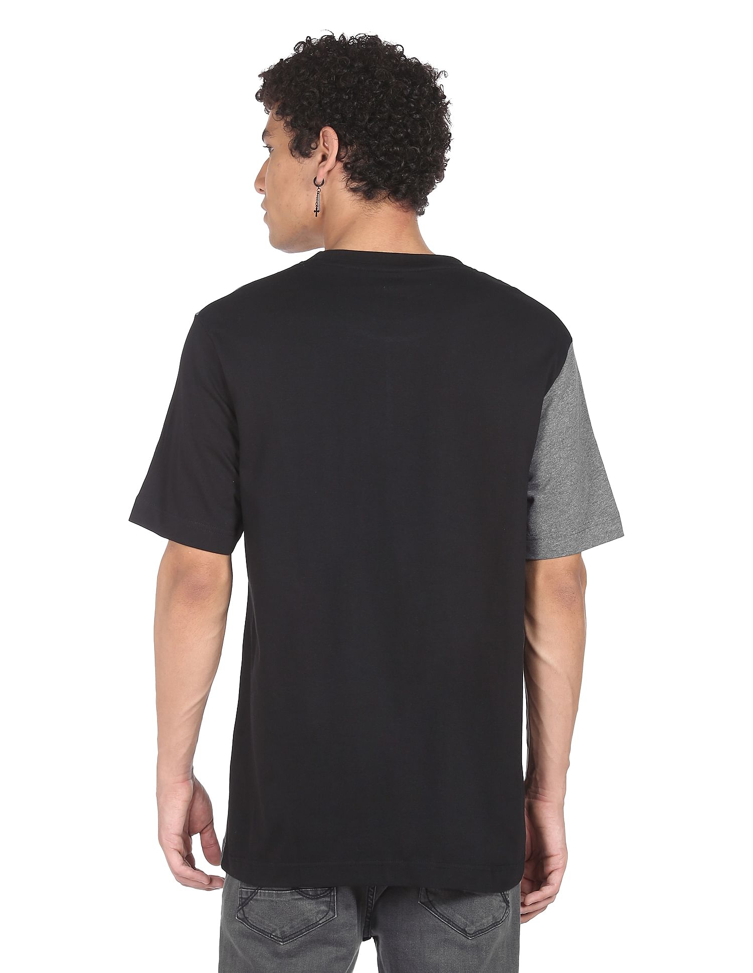 Flying Machine Crew Neck Colour Block T-Shirt