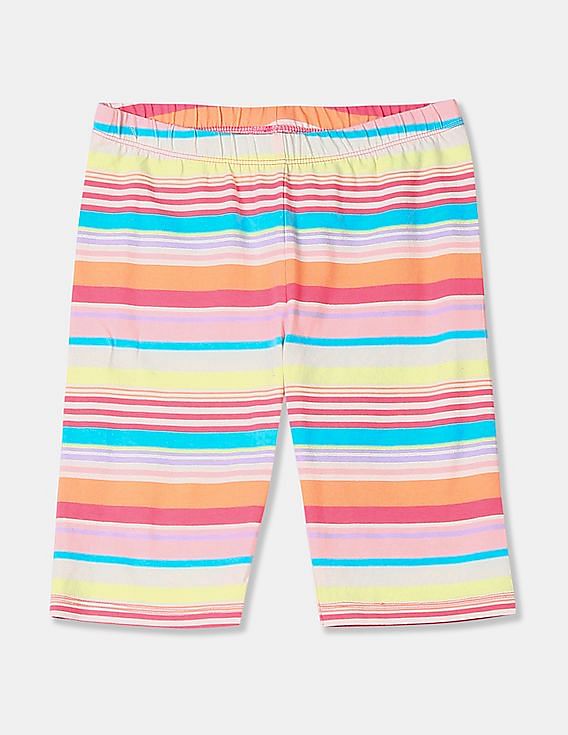 Buy The Children s Place Girls Multi Colour Striped Cycling Shorts