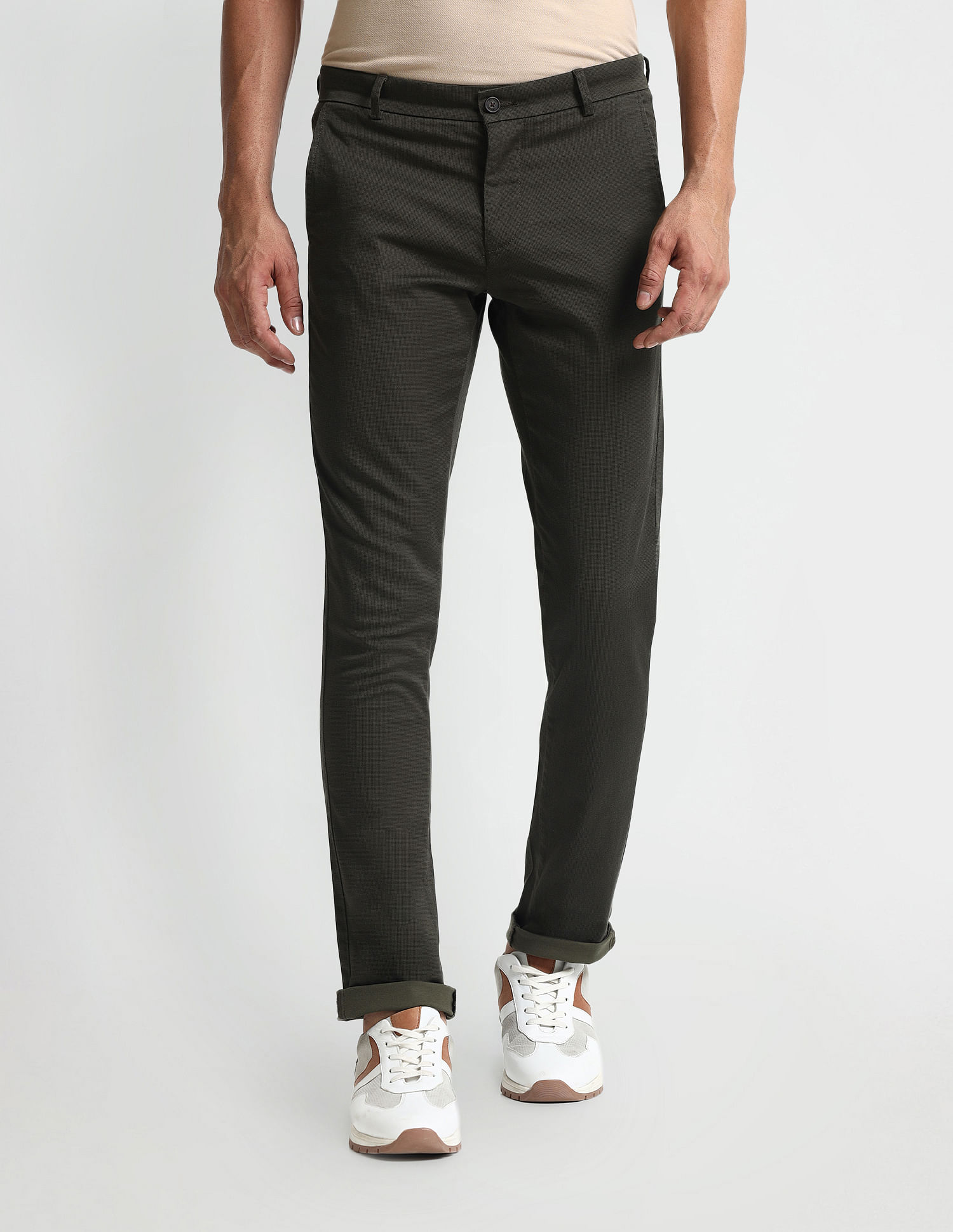 Arrow Sport Slim Fit Twill Trousers