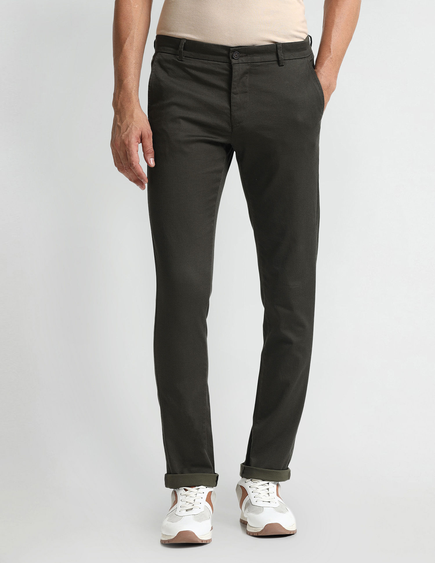 Arrow Sport Slim Fit Twill Trousers