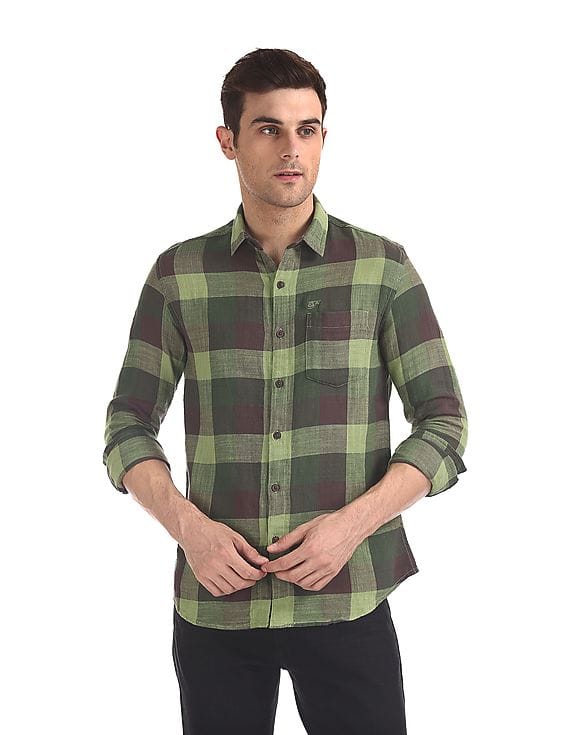 Buy Ed Hardy Men Slim Fit Check Shirt - NNNOW.com