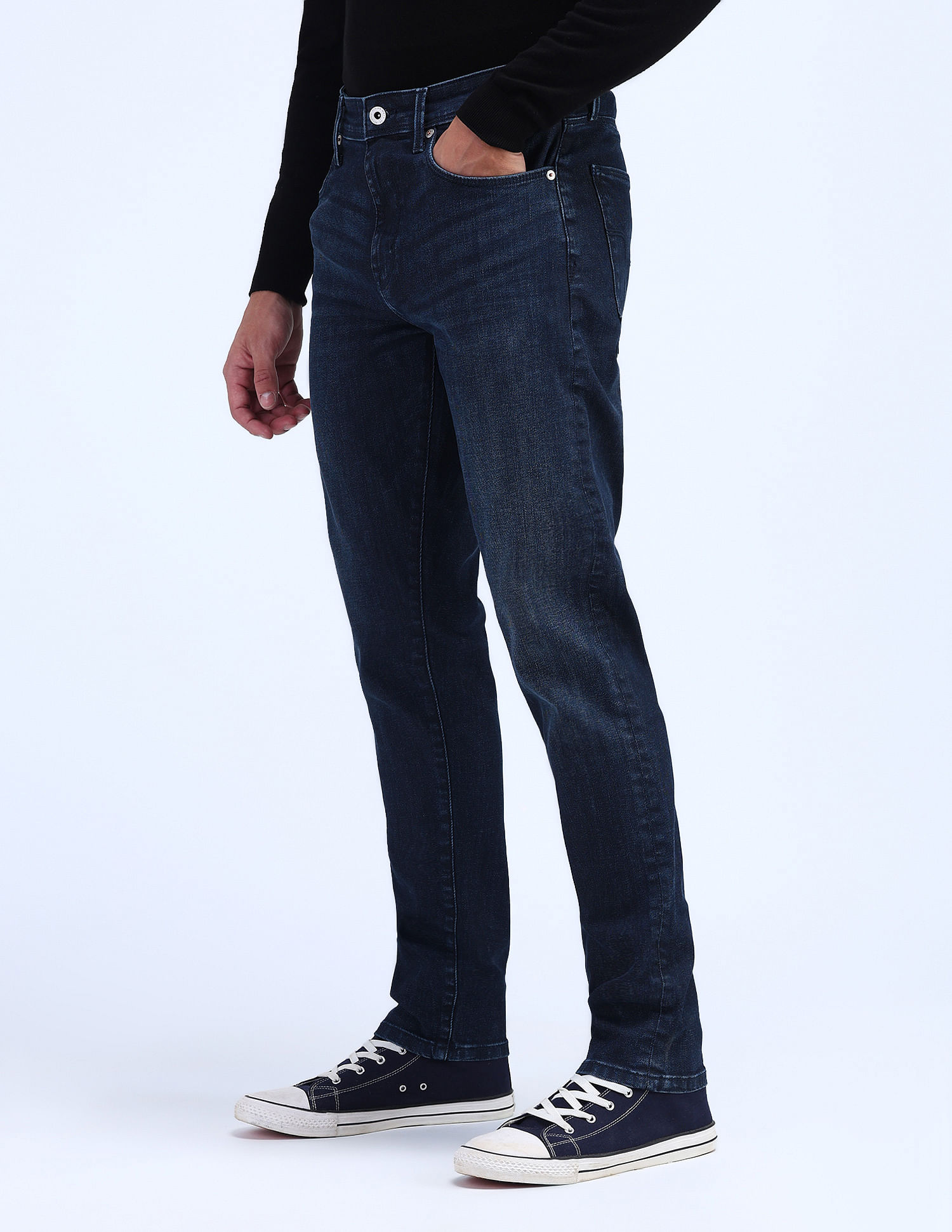 Flying Machine Mankle Relaxed Tapered Drop Crotch Jeans