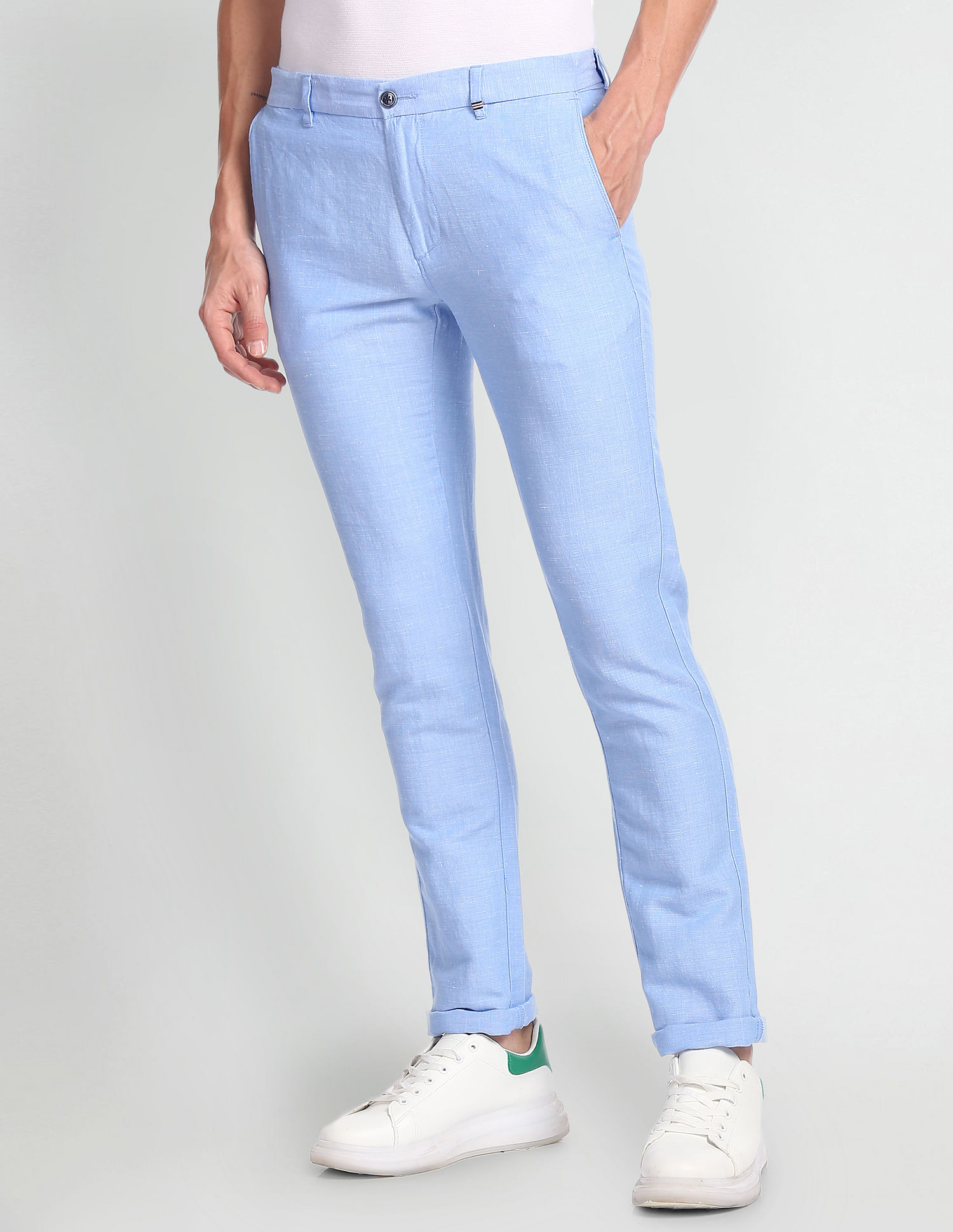 Buy U S Polo Assn Men Cotton Linen Casual Trousers - Trousers for Men  17427926 | Myntra