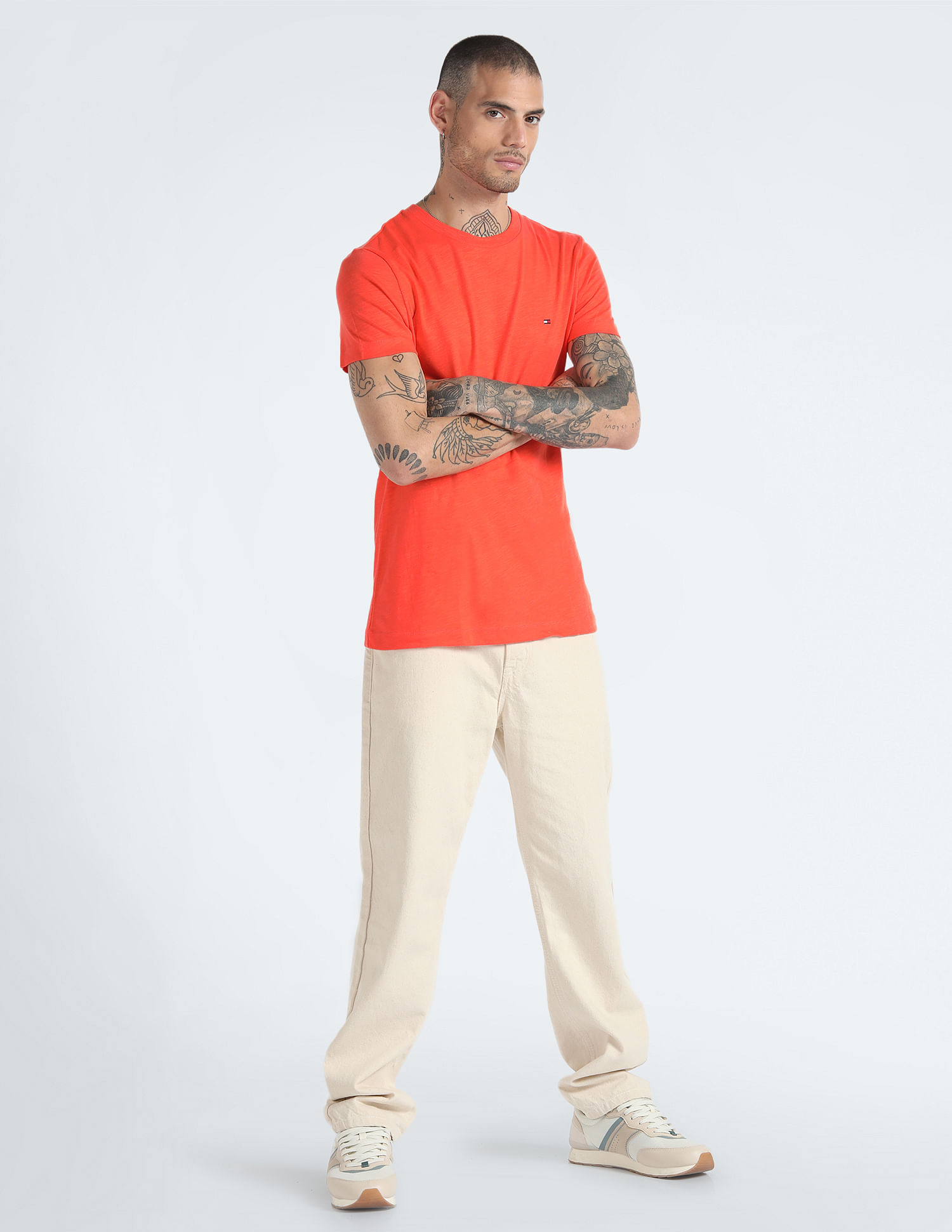 Tommy Hilfiger Crew Neck Slub Solid T-Shirt