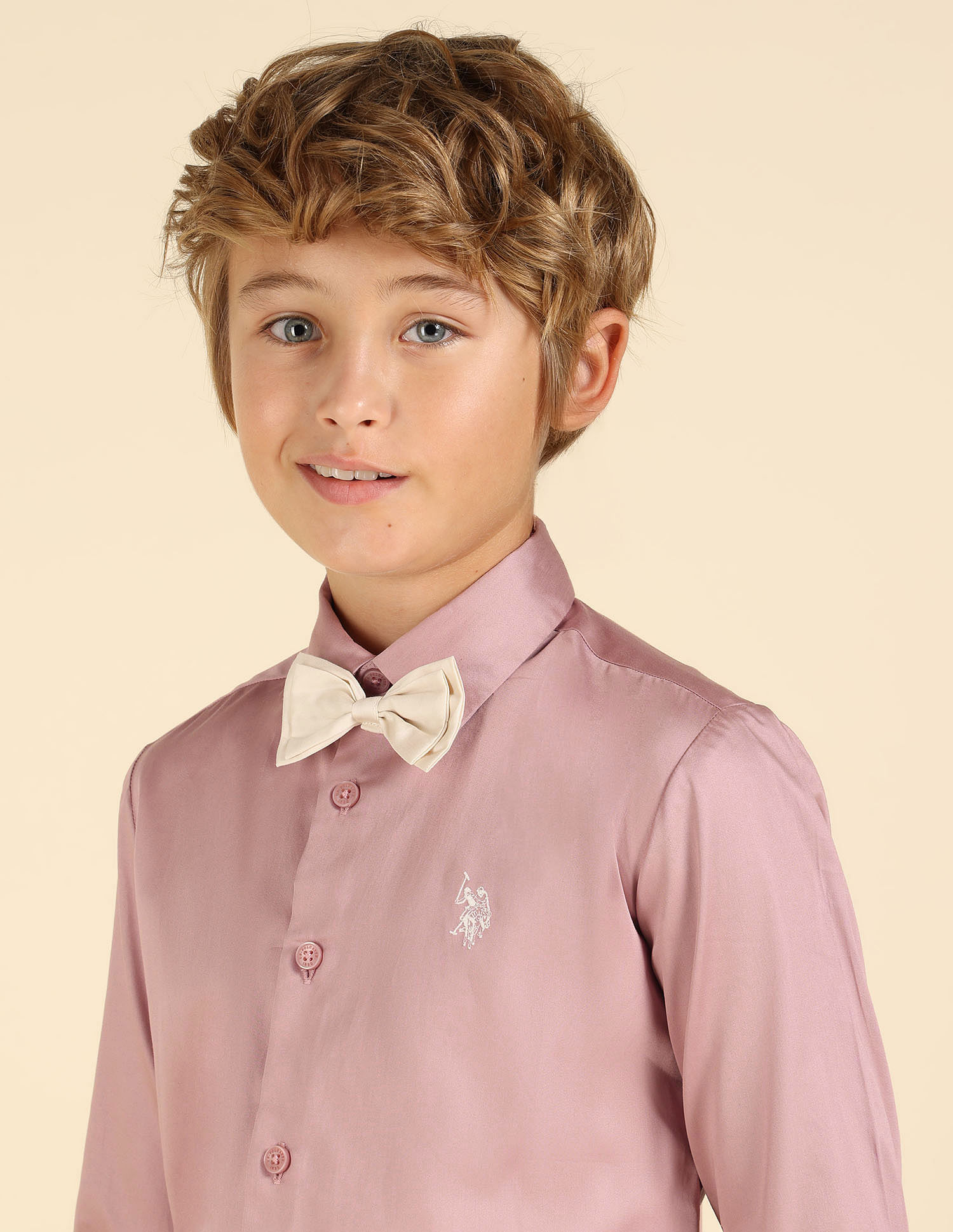 U.S. Polo Assn. Kids Boys Pure Cotton Regular Fit Shirt