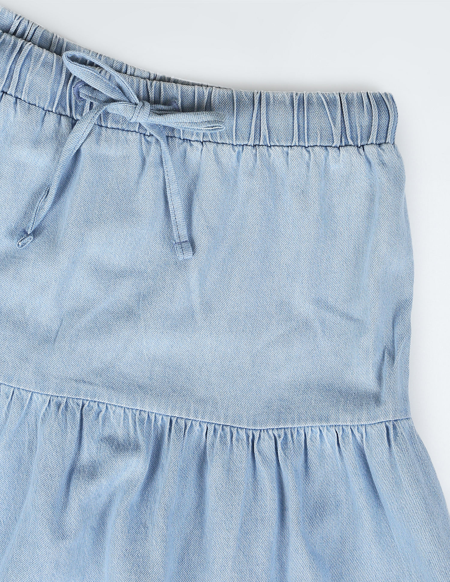 Tommy Hilfiger Tiered Chambray Mini Skirt