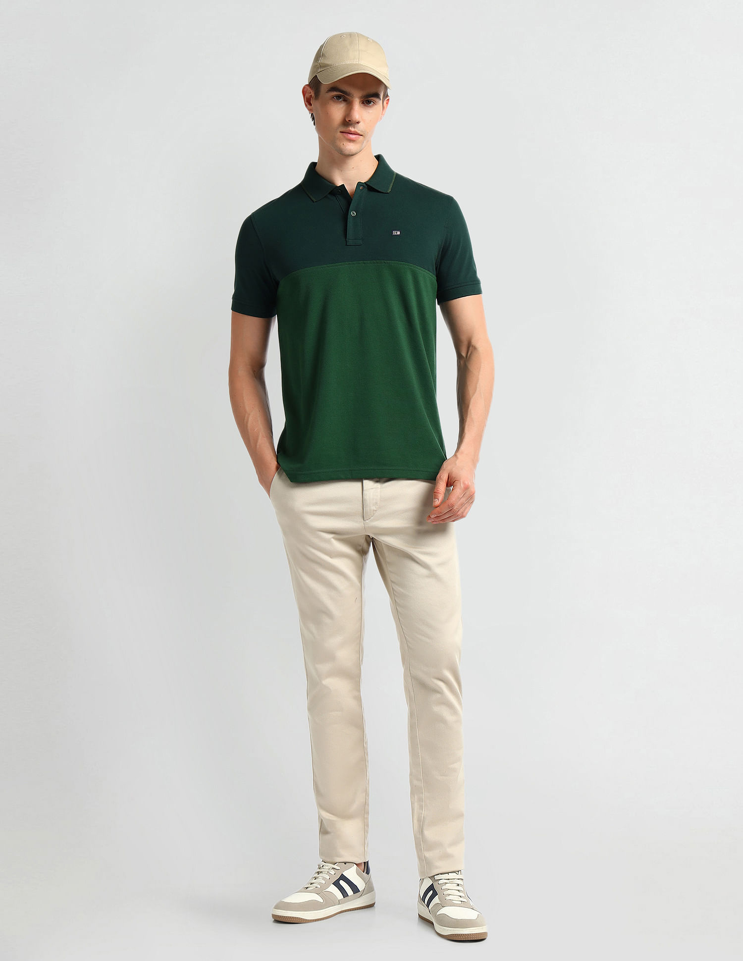 Arrow Sport Regular Fit Clourblocked Polo Shirt