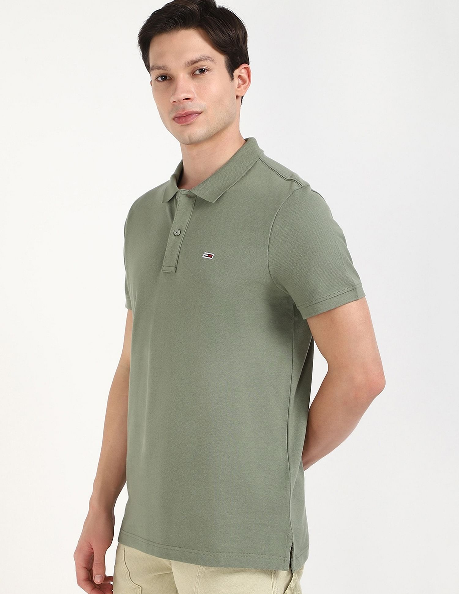 Tommy Hilfiger Solid Slim-Fit Cotton Polo Shirt