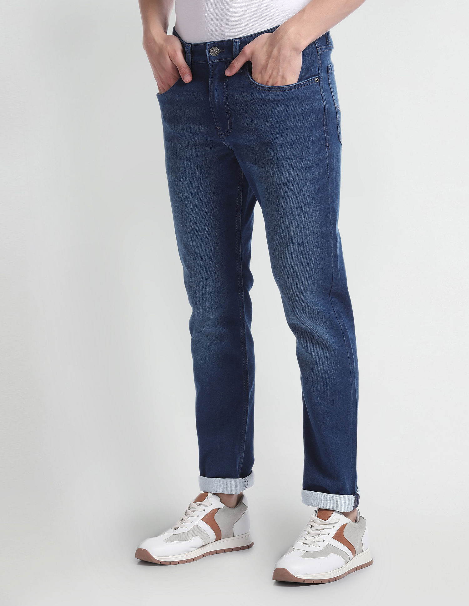 Arrow Sports Slim Fit Stone Wash Jeans