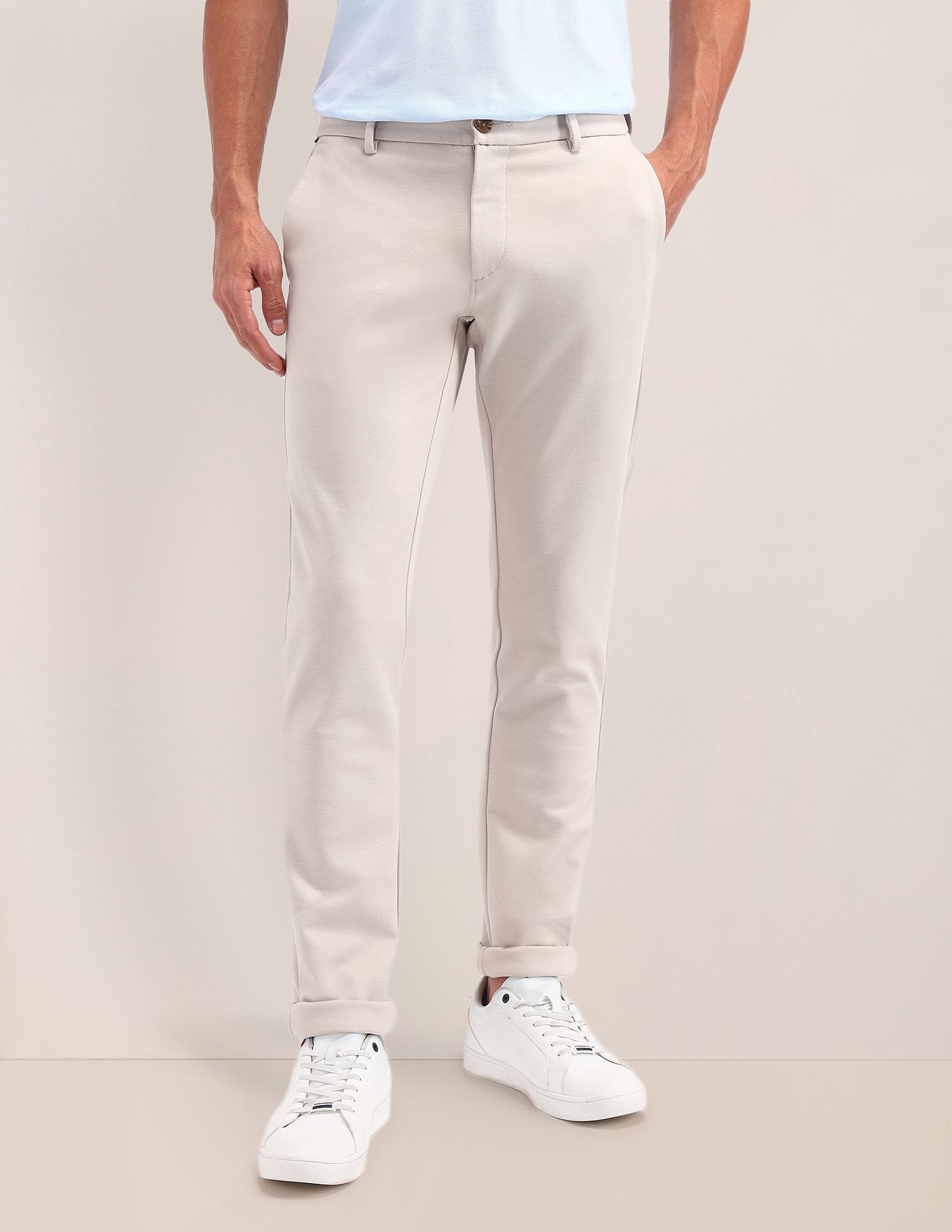 U.S. Polo Assn. Austin Slim Fit Solid Trousers