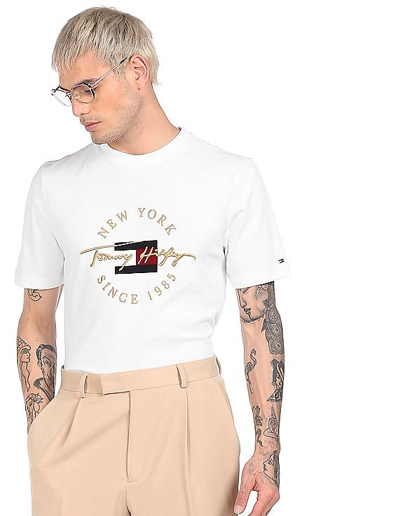 tommy hilfiger embroidered t shirt