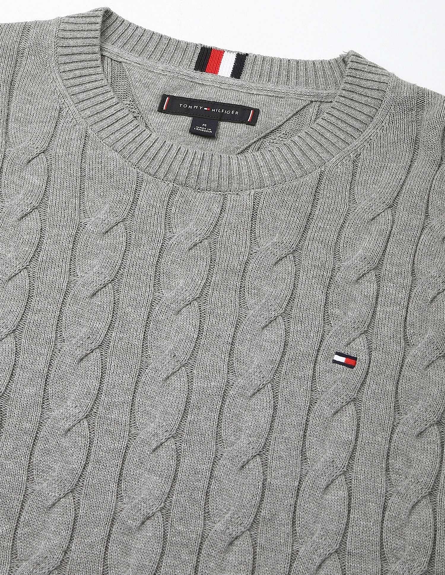 Tommy Hilfiger Cable-Knit Regular-Fit Cotton Sweater