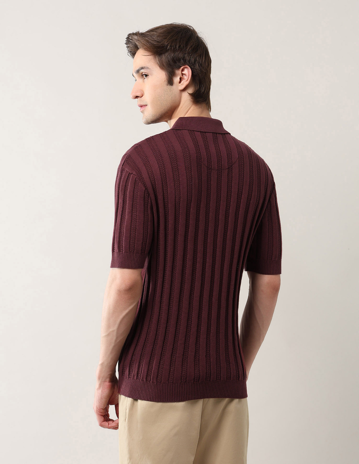 Arrow Textured Relaxed Fit Polo Shirt