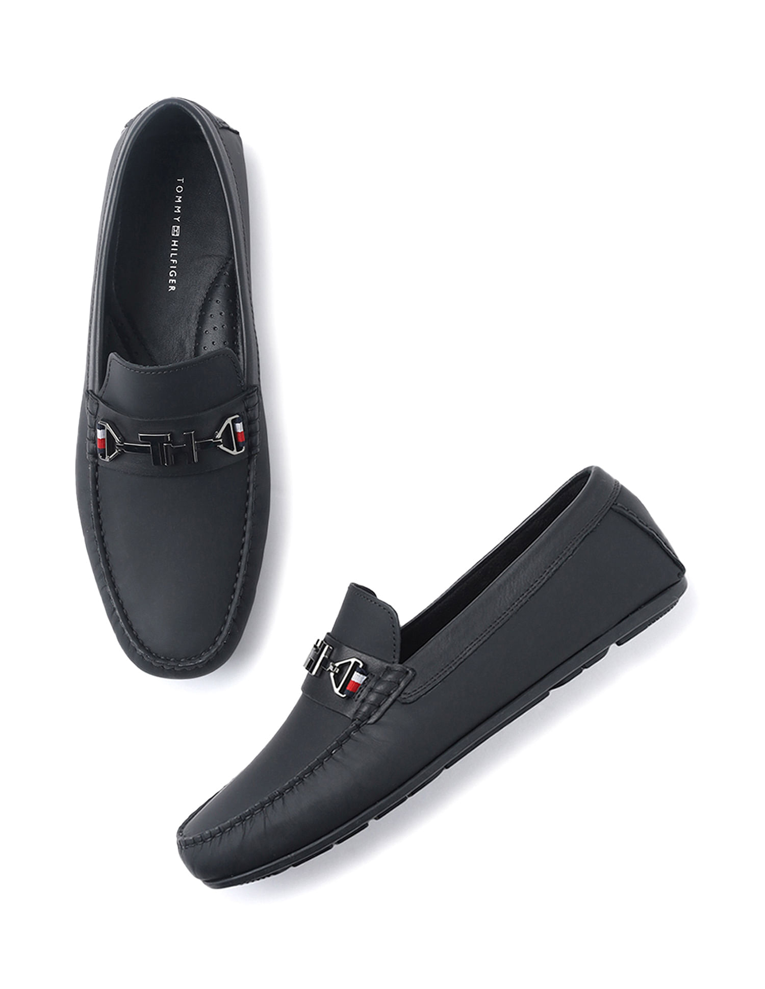 Buy Tommy Hilfiger Leather Driver Loafers -