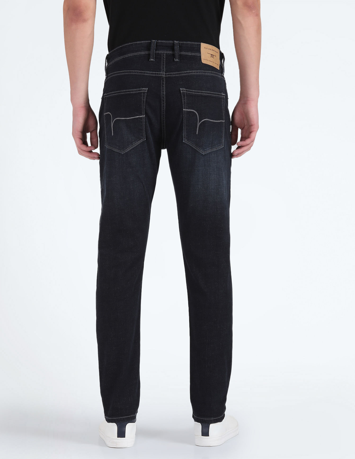 Flying Machine Slash Slim Tapered Fit Jeans