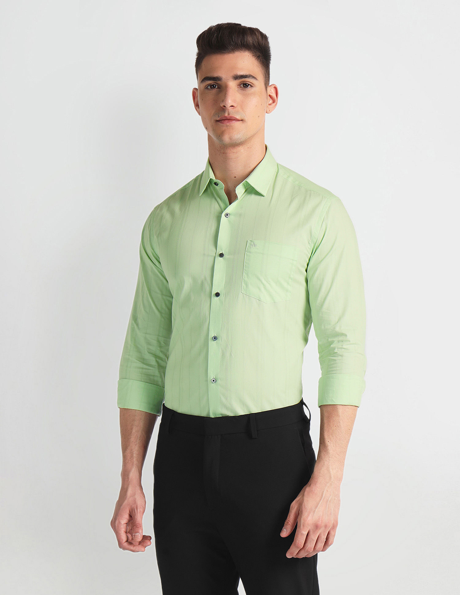 Arrow Manhattan Slim Fit Striped Shirt