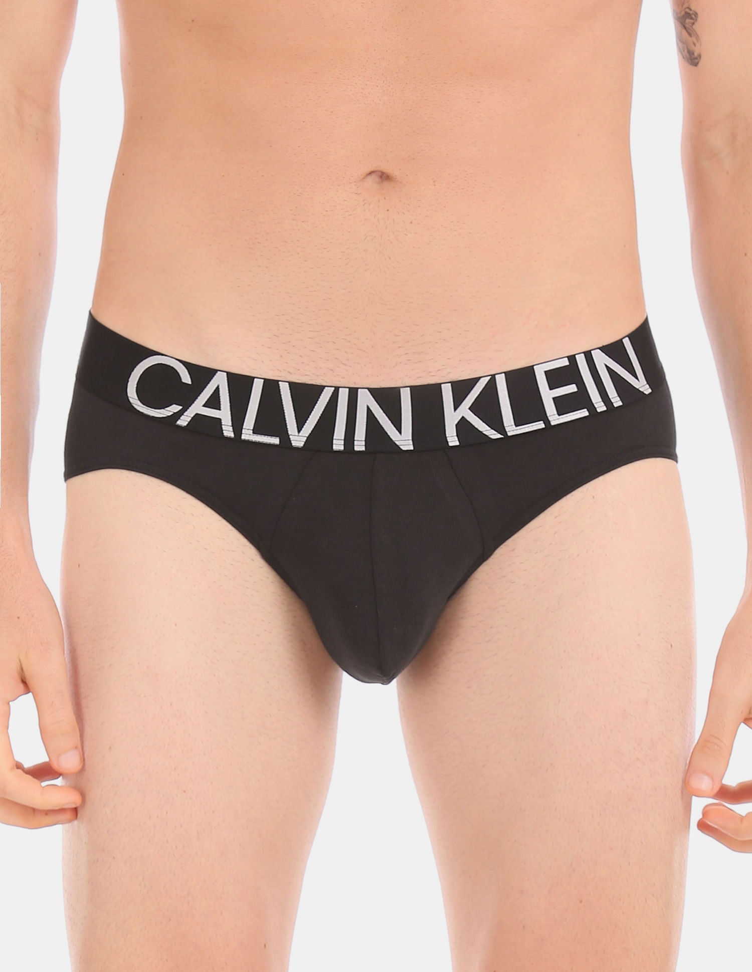 Buy Calvin Klein Underwear Men Black Solid Intense Power Cotton Stretch  Hipster Briefs 
