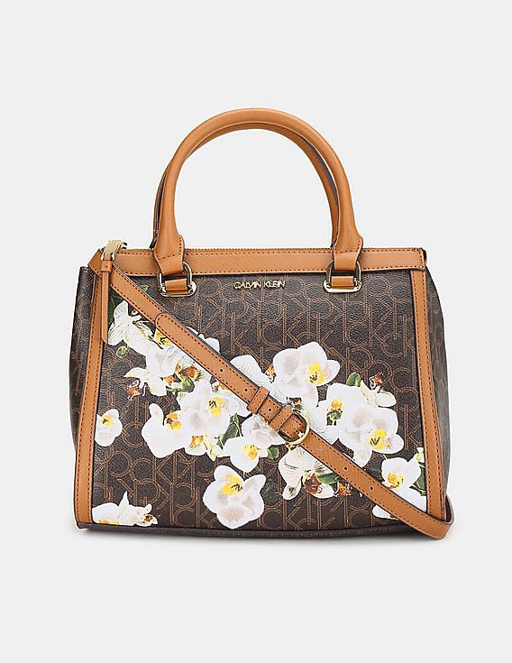 Calvin klein floral deals satchel