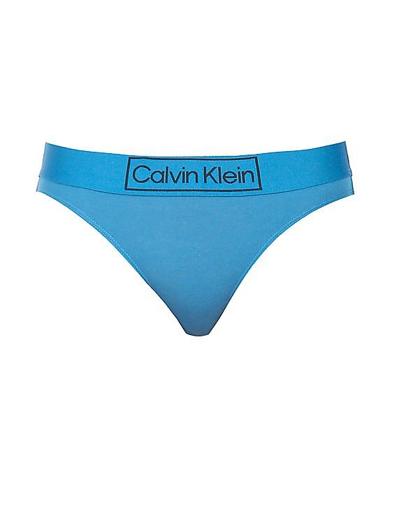 Buy Calvin Klein Underwear Beloved Blue Logo Regular Fit Panties for Women  Online @ Tata CLiQ Luxury