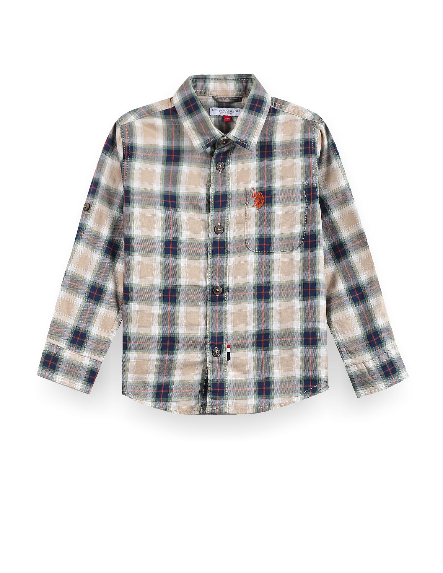 U.S. Polo Assn. Kids Boys Tartan Check Cotton Shirt