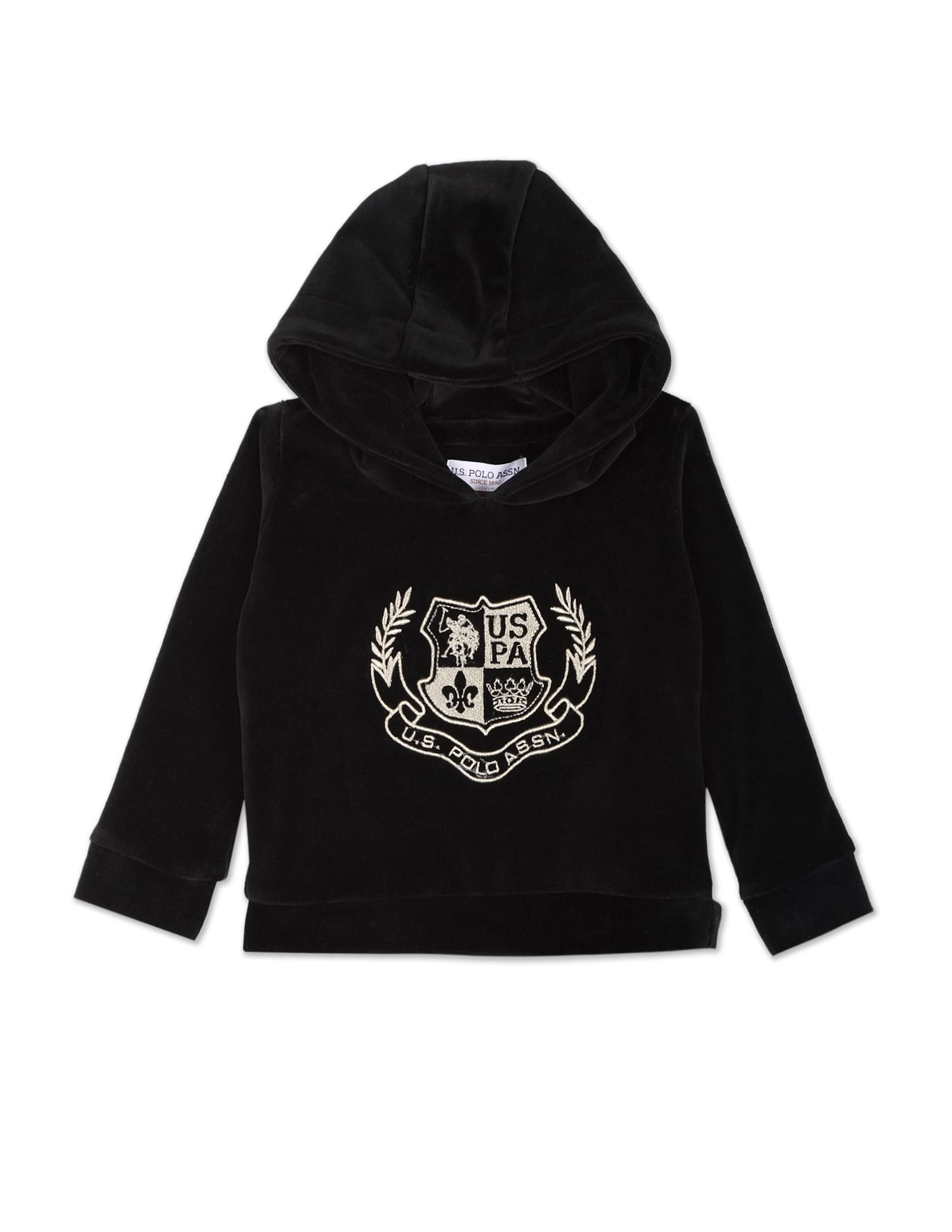 U.S. Polo Assn. Kids Hooded Brand Embroidered Sweatshirt