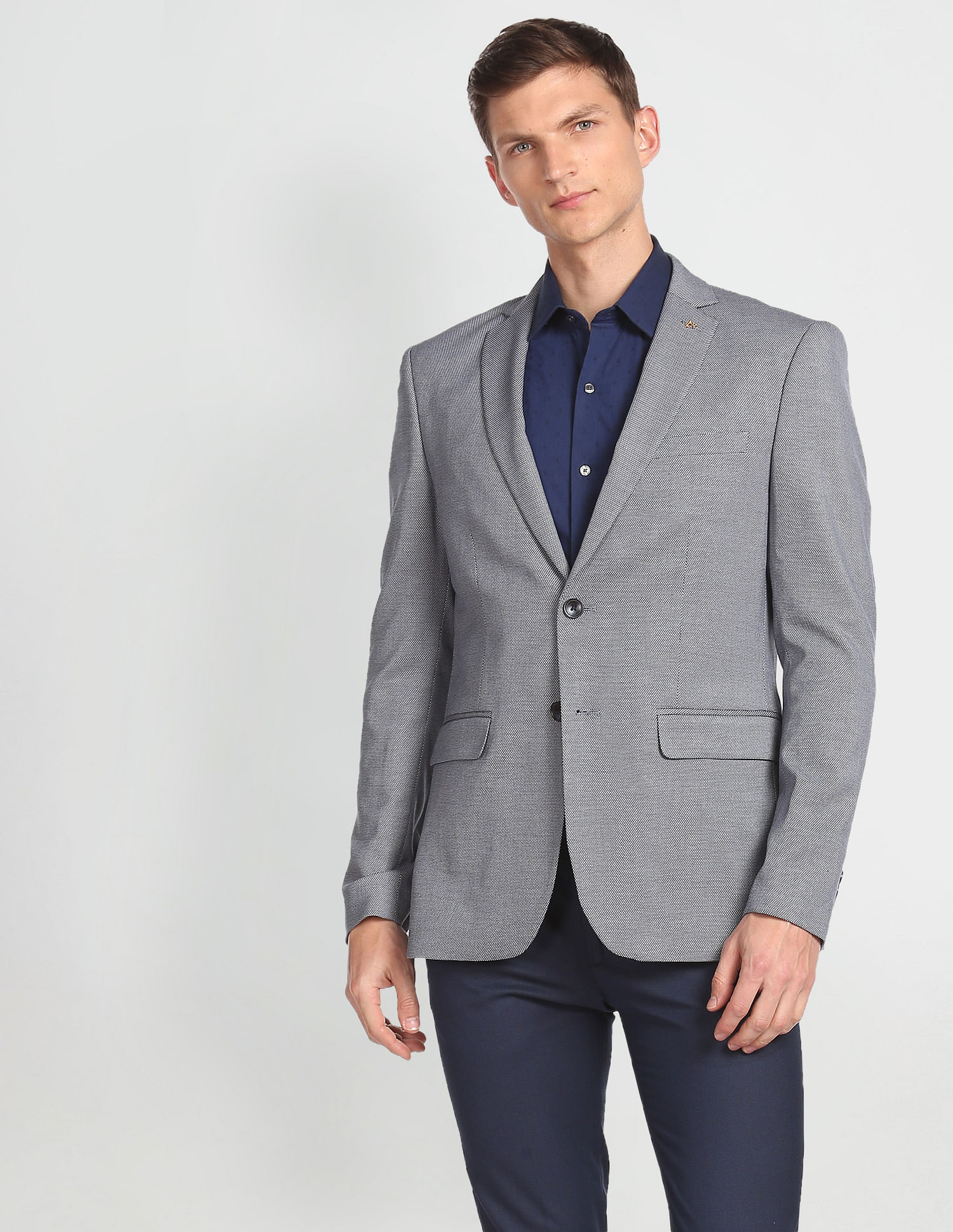 Buy Arrow Tailored Regular Fit Patterned Formal Blazer - NNNOW.com