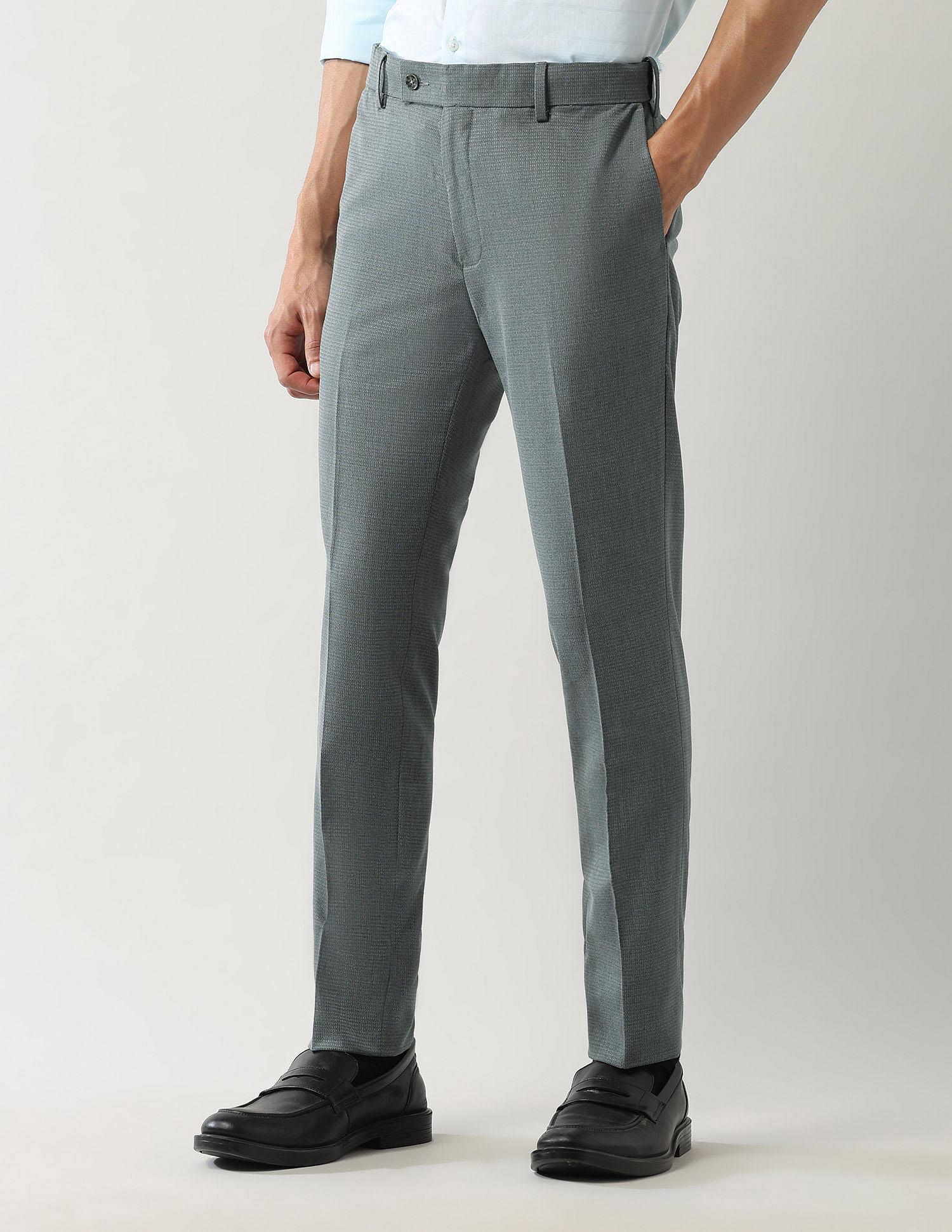 Arrow Mid Rise Autoflex Dobby Trousers