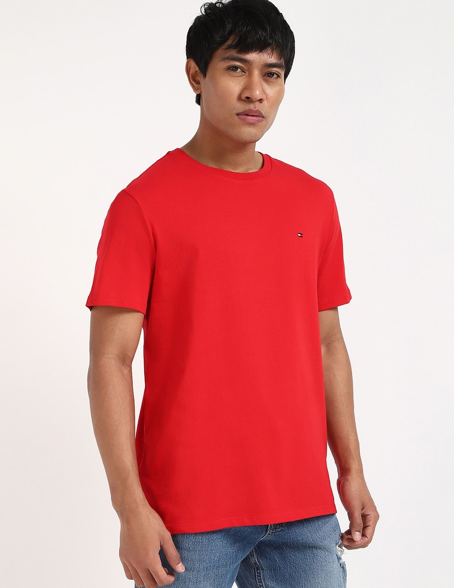 Tommy Hilfiger Solid Regular-Fit Cotton T-Shirt