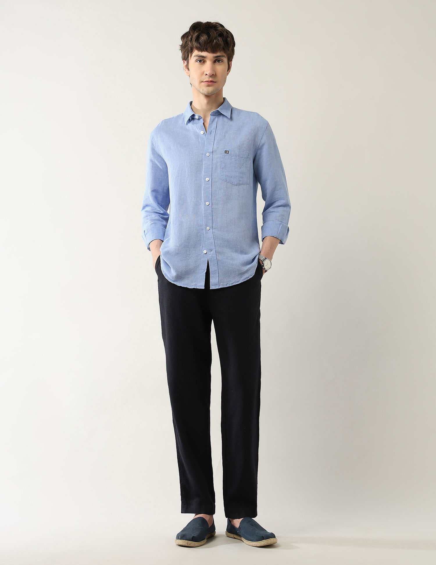 Arrow Sport Pure Linen Slim Fit Shirt