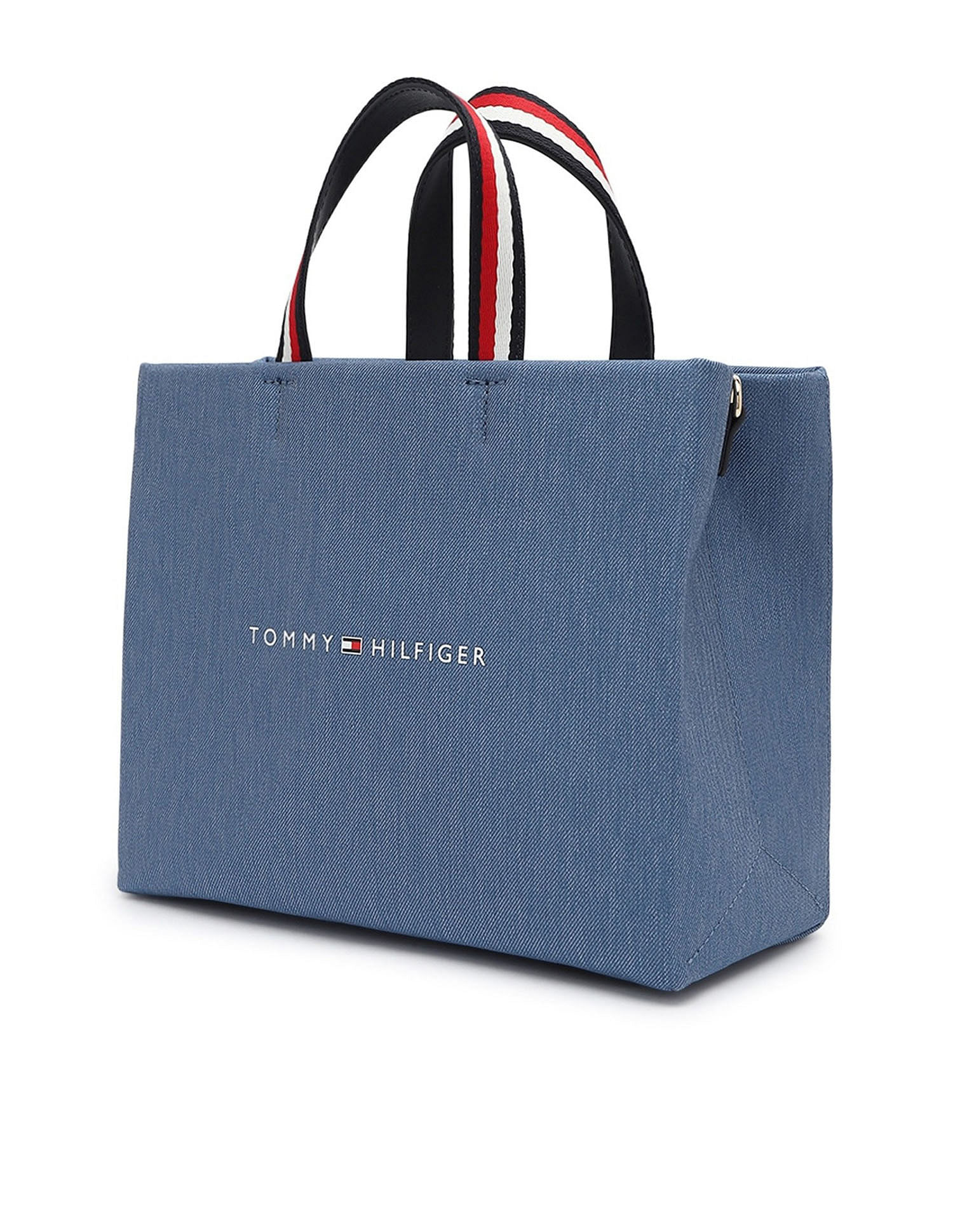 Tommy Hilfiger Logo Blue Polyester Handbags