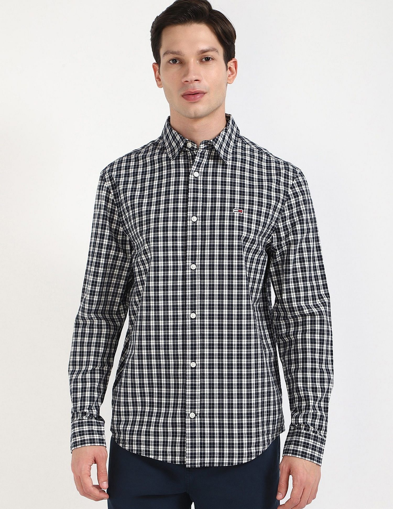 Tommy Hilfiger Checks Regular-Fit Woven Shirt