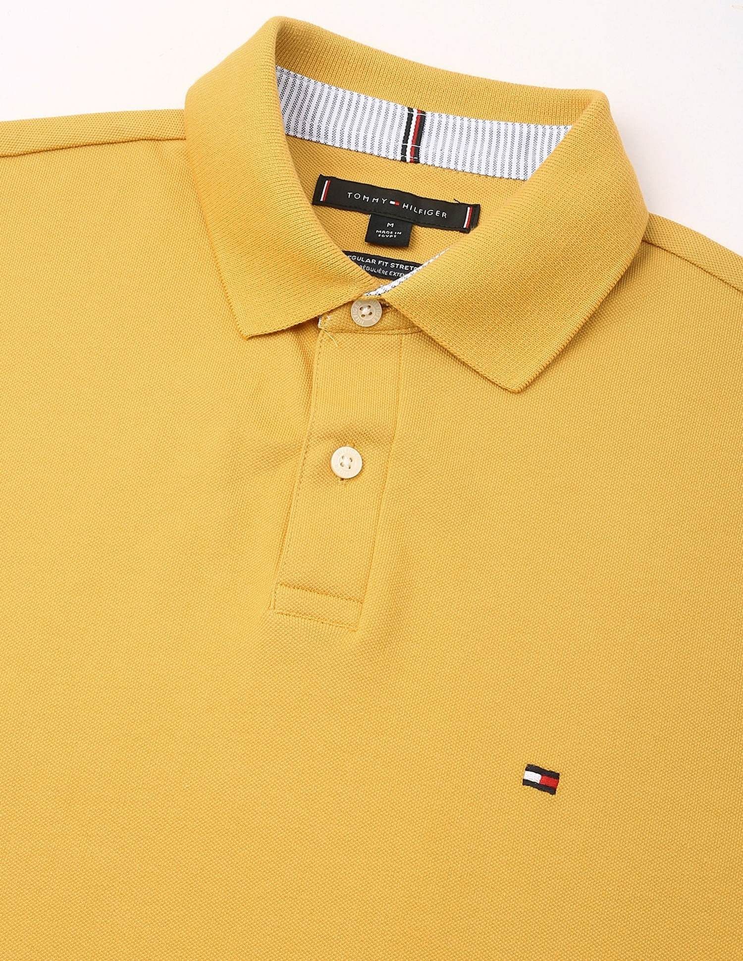 Tommy Hilfiger Solid Regular-Fit Cotton Polo Shirt