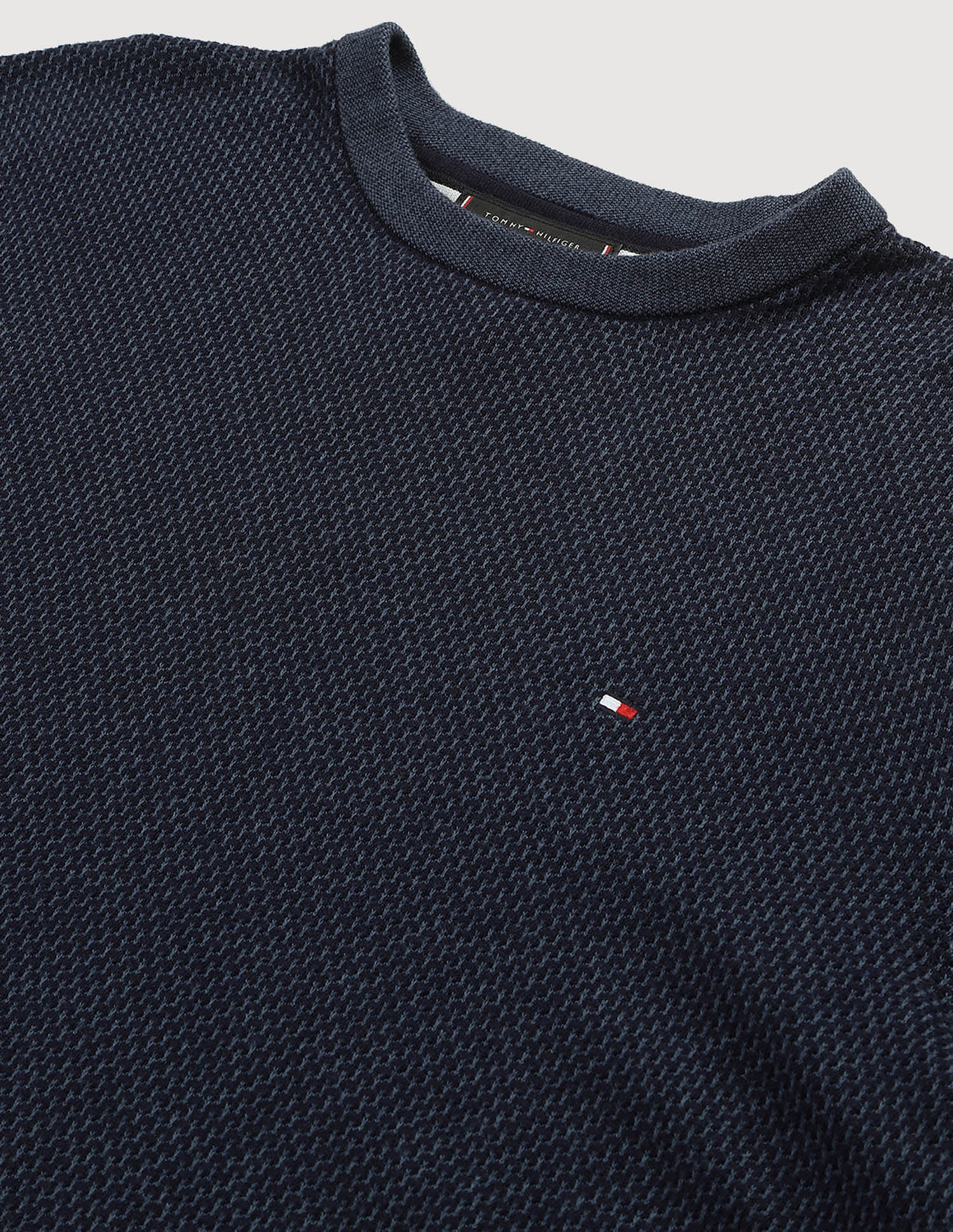 Tommy Hilfiger Pima Organic Cotton Cash 2 Tone Sweater