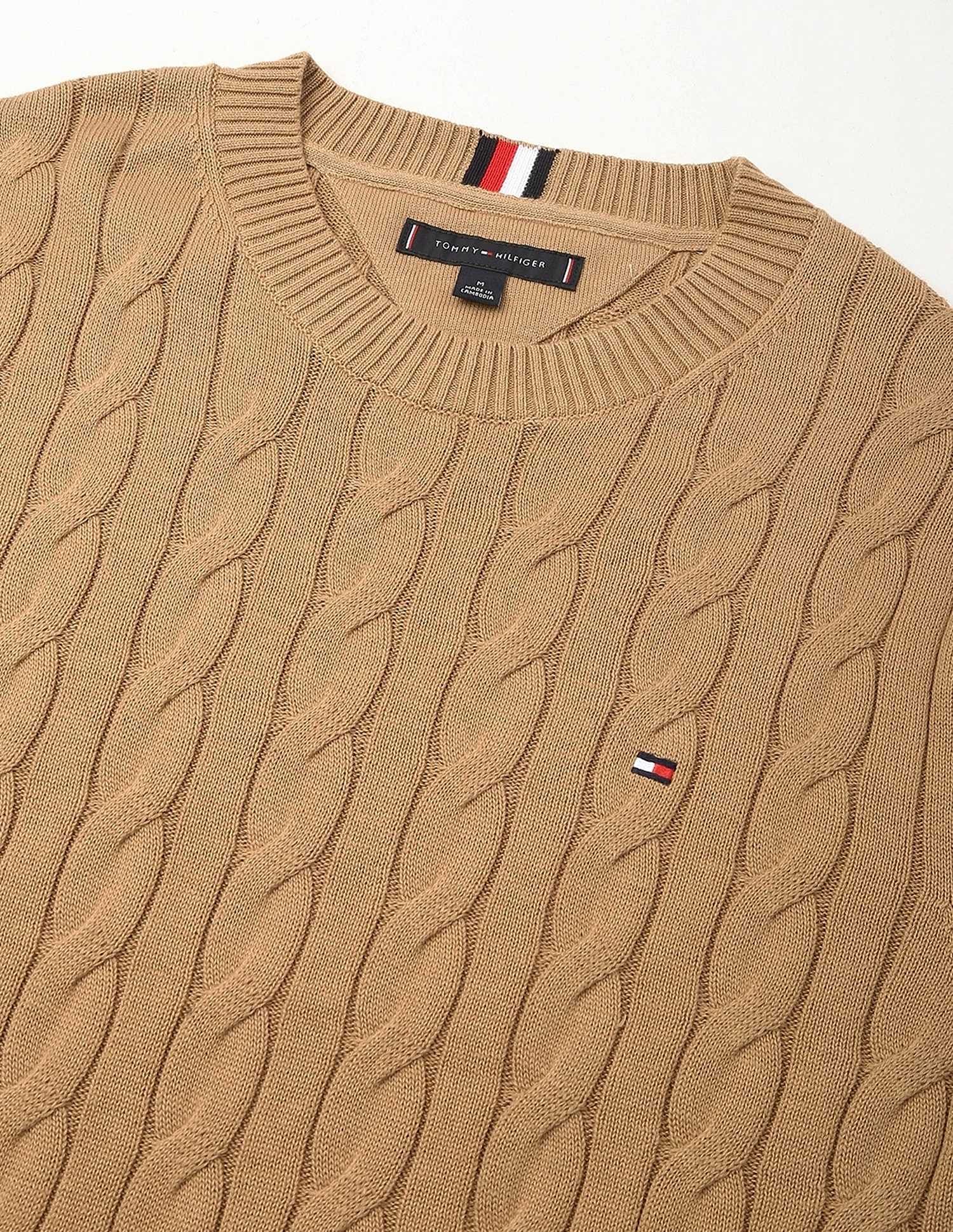 Tommy Hilfiger Cable-Knit Regular-Fit Cotton Sweater
