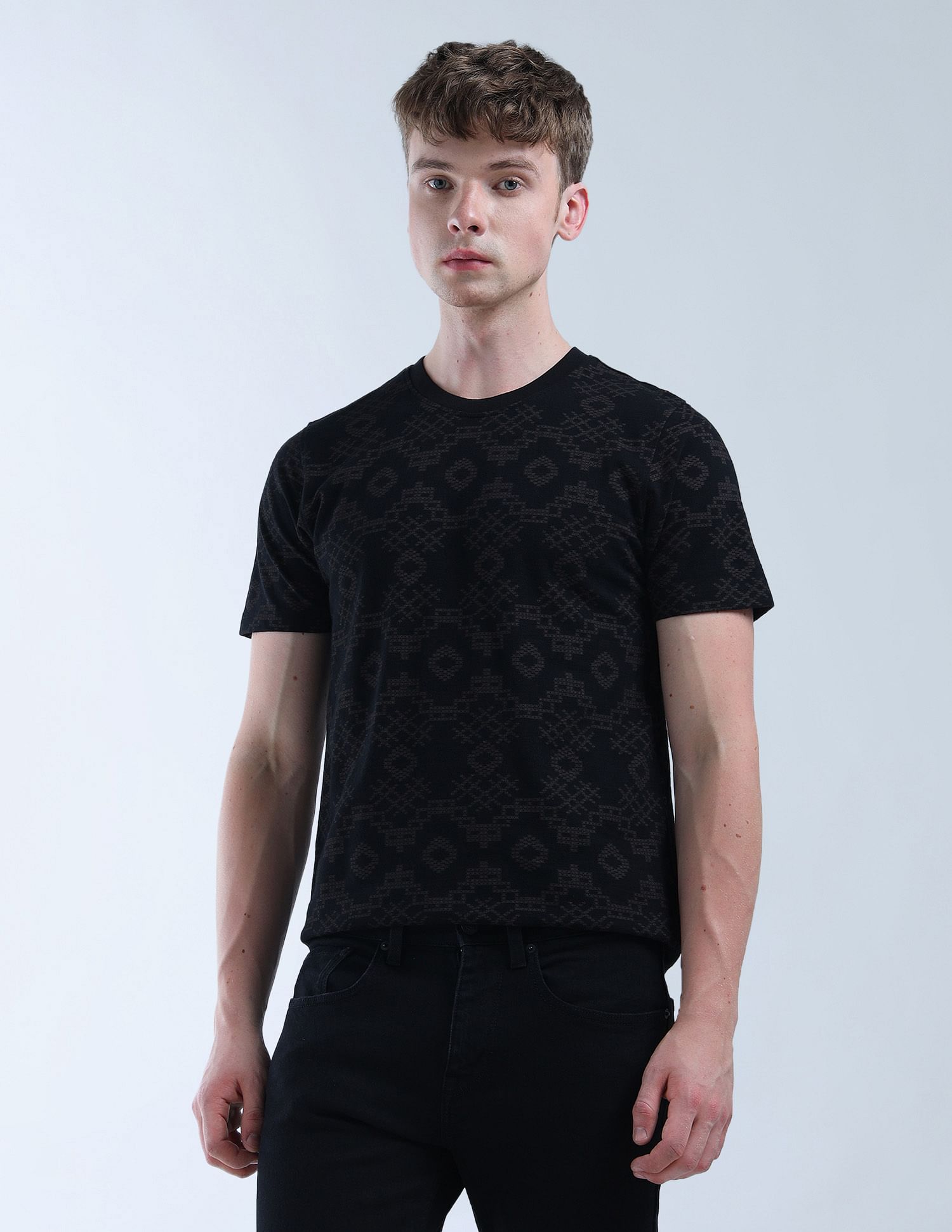 Flying Machine Geometric Printed Essentials T-Shirt