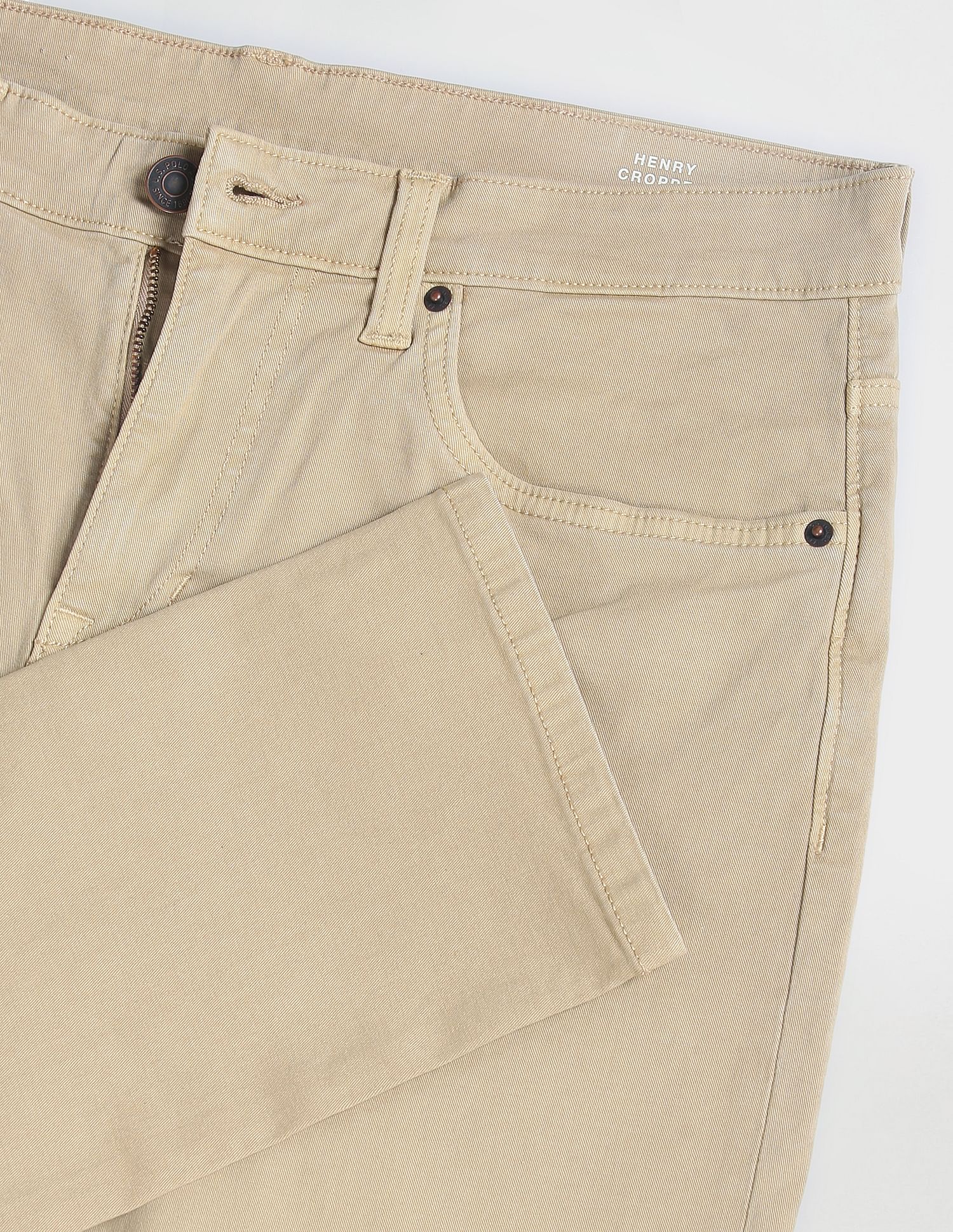 U.S. Polo Assn. Denim Co. Henry Tapered Cropped Fit Khaki Jeans