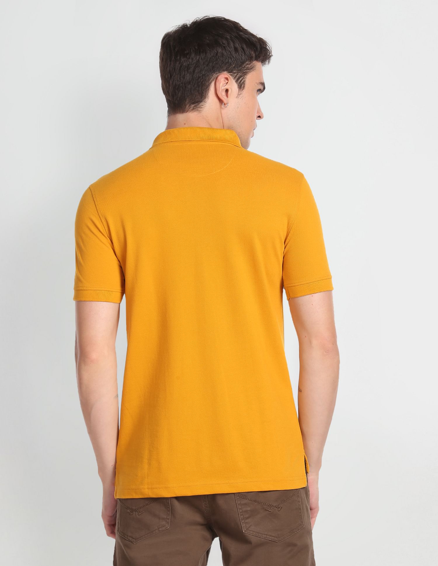Flying Machine Solid Pique Polo Shirt