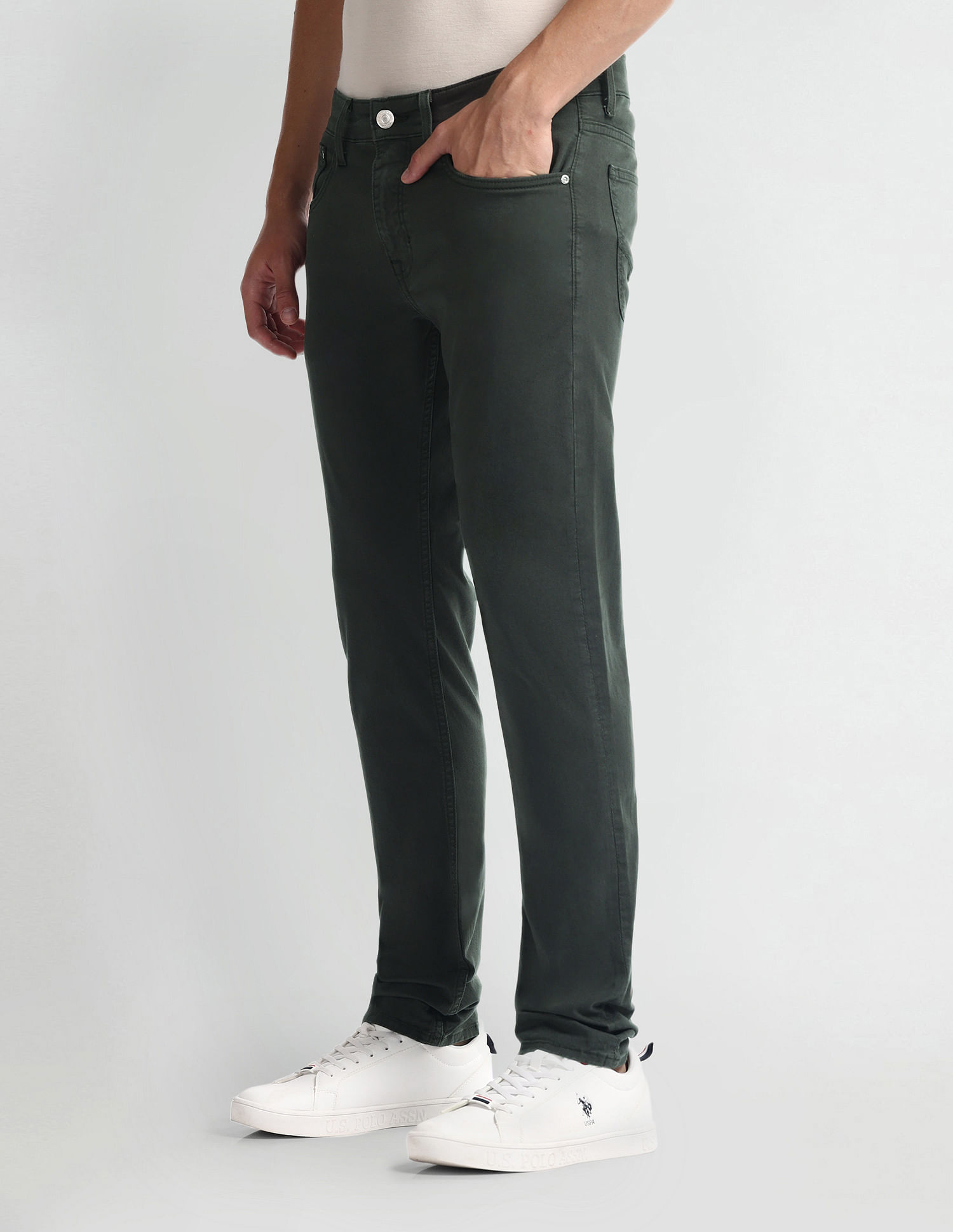 U.S. Polo Assn. Denim Co. Clean Look Green Jeans